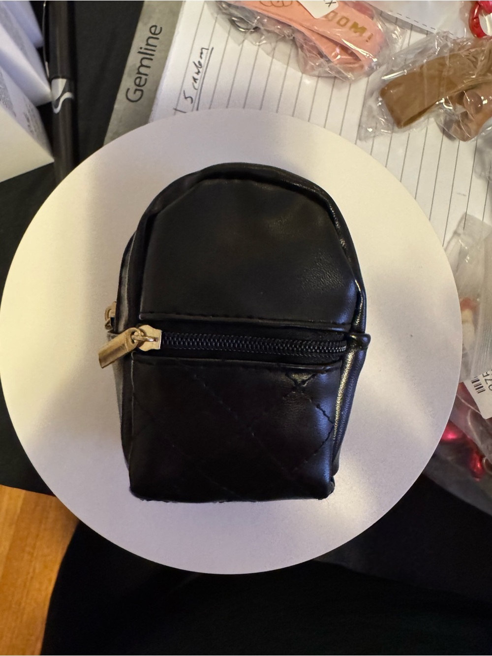 Mini backpack keychain